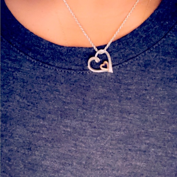 Silver Heart Pendant Necklace - Picture 2 of 4